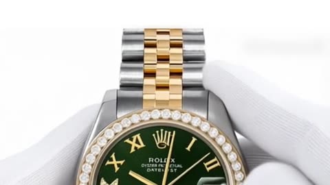 ROLEX Datejust 31mm – Custom Green Roman Dial with Diamond 6 & 9 & Jubilee Bracelet