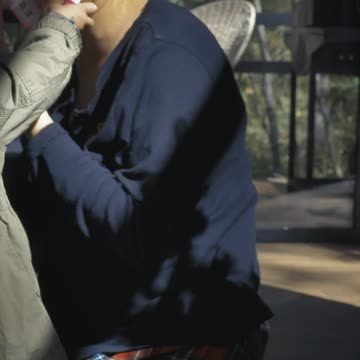 Mother and daughter on christmas morning
