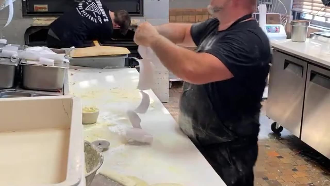 Burjute / melon inspired pizza with artichoke and arugula