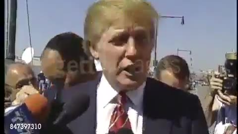 Donald Trump right after the planes hit the twin towers