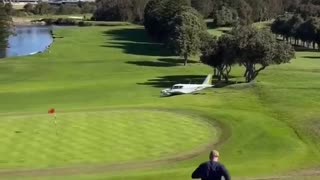 Plane crashes onto a golf course in Sydeney, Australia