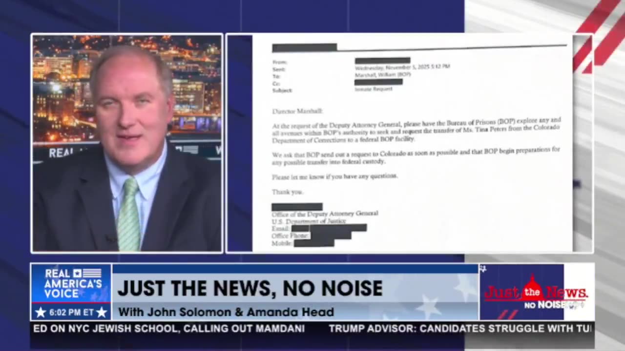 🚨BREAKING: Deputy AG requests Tina Peters be transferred from CO state prison...