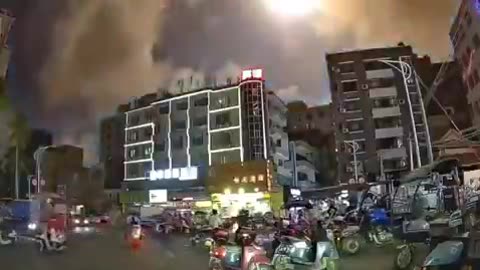A gigantic fireball lights up the sky above China.