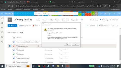 Creating new folder, new word document new excel workbook,