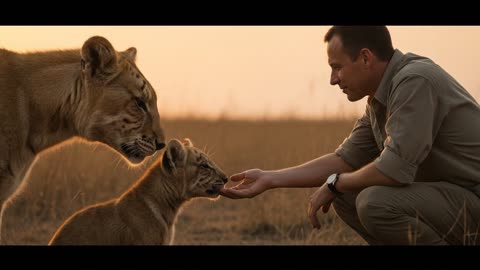 Lion Cub Recognizes His Rescuer