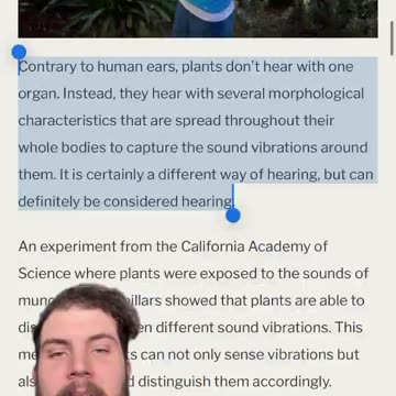 ⛔️This guy explains how certain music harms plants' growth and productivity, including