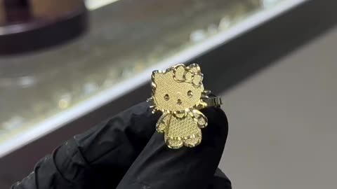 10K Gold HK 🐱 Full Body Ring
