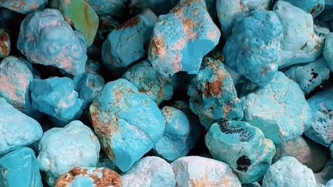 20250703-3 Raw Turquoise Rough: Oyster - Opening Experience Card in Stone