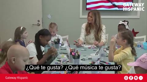 Melania Connects with Kids on 4th of July