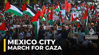 Mexico City protesters march for Gaza, urge end to diplomatic ties with Israel