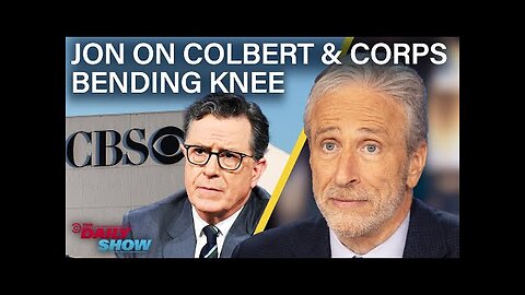Jon Stewart Reacts to Colbert s Cancellation & Trump s Bawdy Epstein Doodles