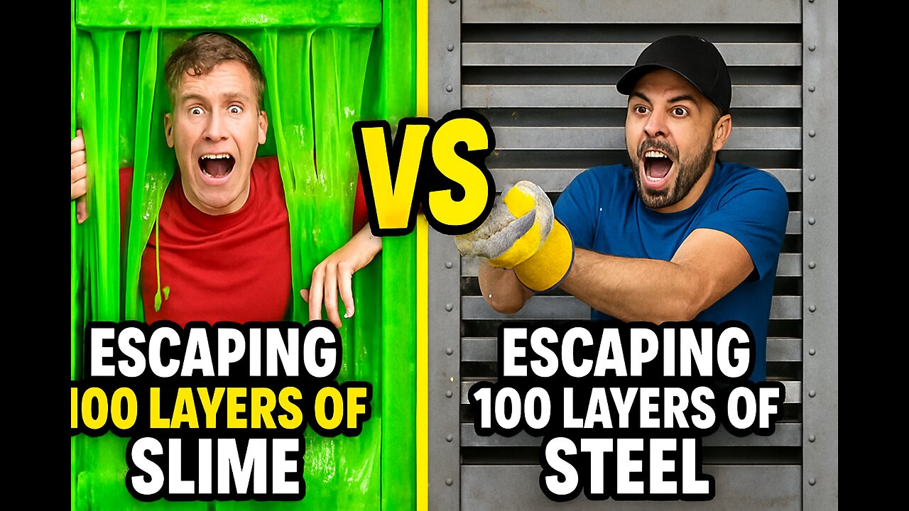 Escaping 100 Layers of SLIME vs STEEL! 💥 (Impossible Challenge)