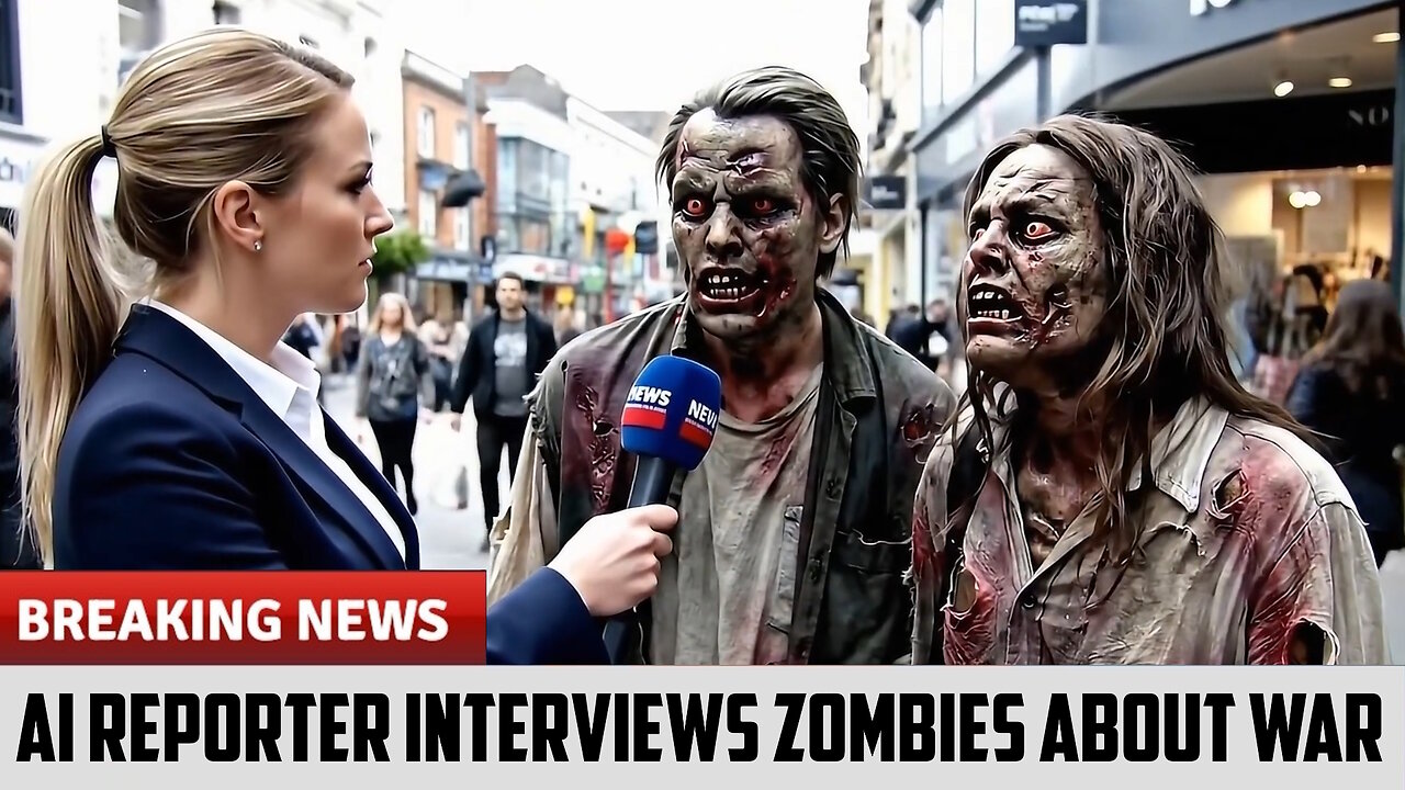 BREAKING NEWS: AI REPORTER INTERVIEWS ZOMBIES ABOUT WAR