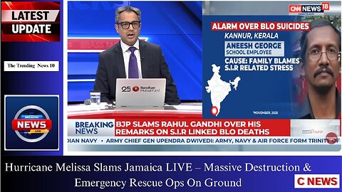 Hurricane Melissa Slams Jamaica LIVE – Massive Destruction & Emergency Rescue Ops On Ground