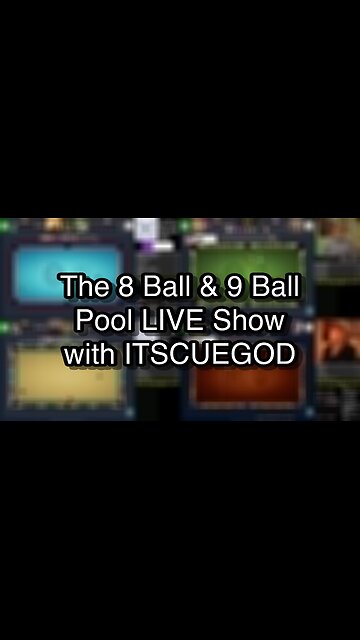The 8 Ball & 9 Ball Pool LIVE Show with ITSCUEGOD