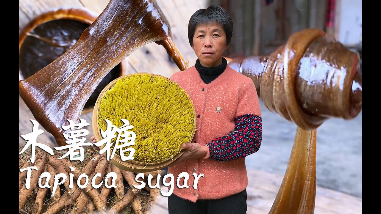 Making Tapioca Sugar out of Cassava - Grandma Cooks