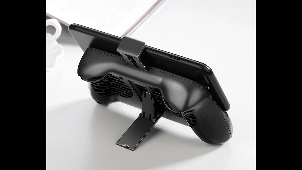 Portable Phone Cooling Stand with Two Fans, Back Clip, Power Bank & Low Noise, for Watching Plays