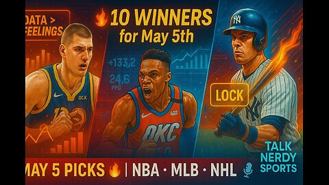 5/5/25 - Sportsbooks HATE This AI: 10 Data-Driven Locks for May 5th (NBA, MLB, NHL)