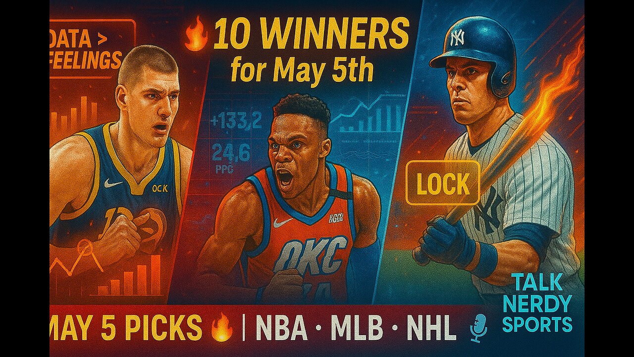 5/5/25 - Sportsbooks HATE This AI: 10 Data-Driven Locks for May 5th (NBA, MLB, NHL)