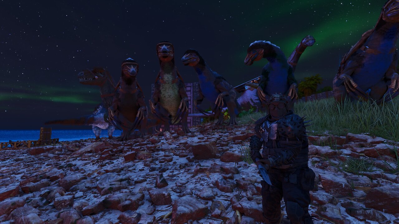 Starting on Rag, then Hunting for Hide and Lumber on the Island.[Ark: Survival Ascended]