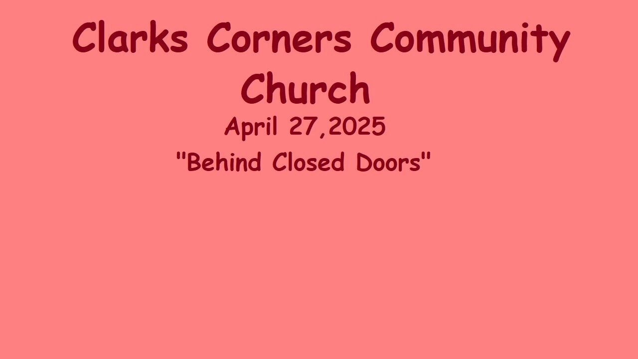 04/27/2025 Behind Closed Doors