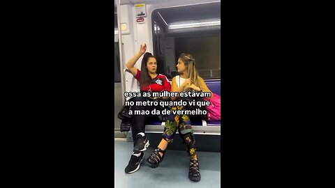 Girls get crazy at the metro