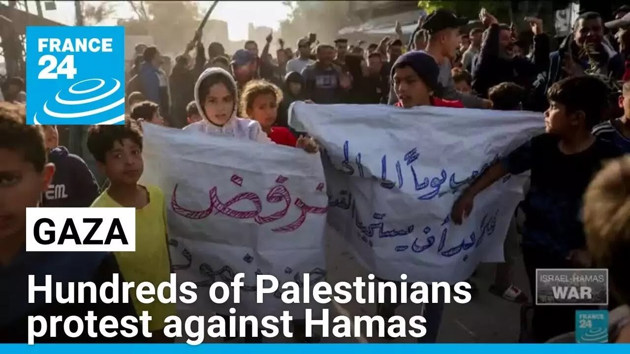Hundreds of Palestinians protest against Hamas in Gaza