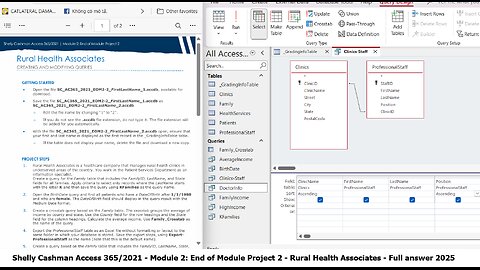Shelly Cashman Access 365/2021 | Module 2: End of Module Project 2 | Rural Health Associates (2025)