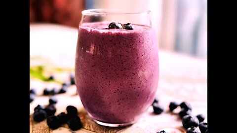 Creamy Cinnamon Blueberry Smoothie! Power-Up Without Sugar! ✨
