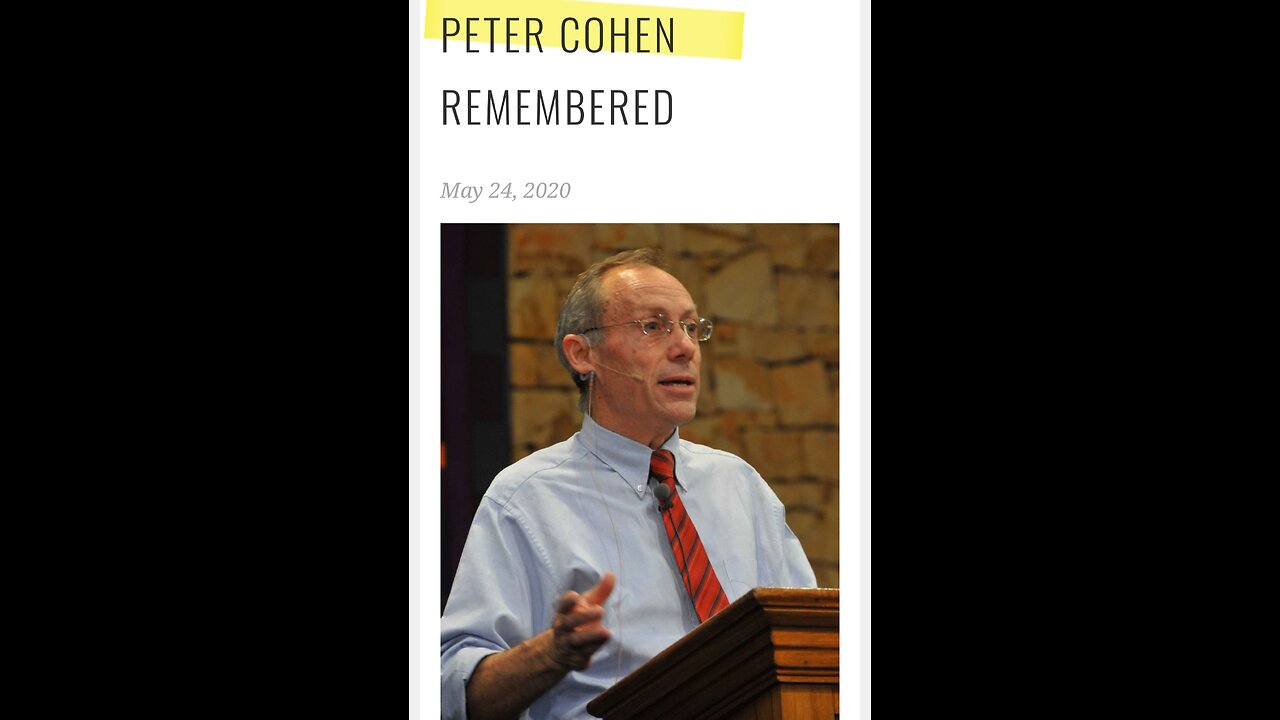 PETER COHEN- EPSTEIN & JFK