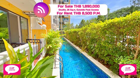 The Venetian Signature Condo Resort, Jomtien, Thailand, THB 1,890,000, Studio, For Sale OR Rent