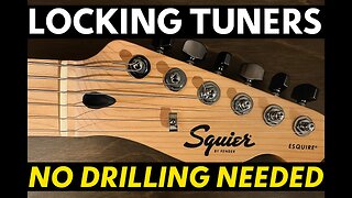 Hipshot Grip-Lock Vintage Staggered Tuners No Drilling Needed - Universal Mounting Plate