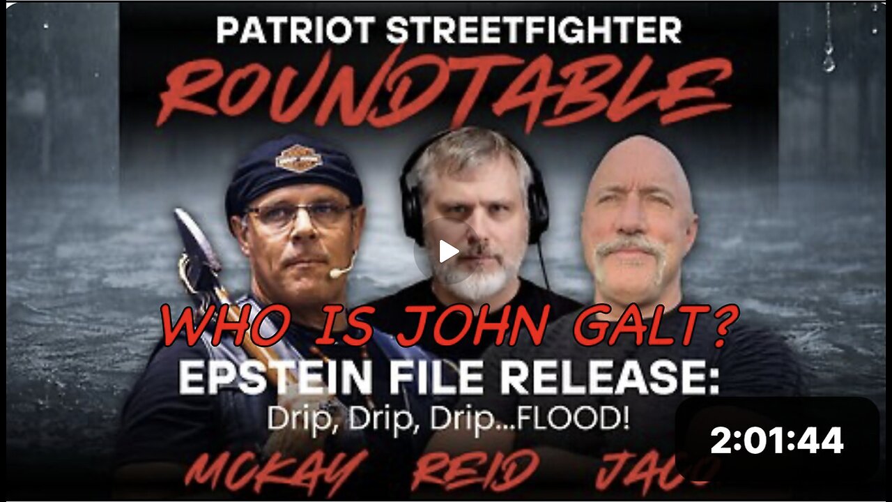 PSF ROUNDTABLE w/ MCKAY, JACO, & REID | Epstein File Release: Drip, Drip,...FLOOD! WHO IS JOHN GALT?