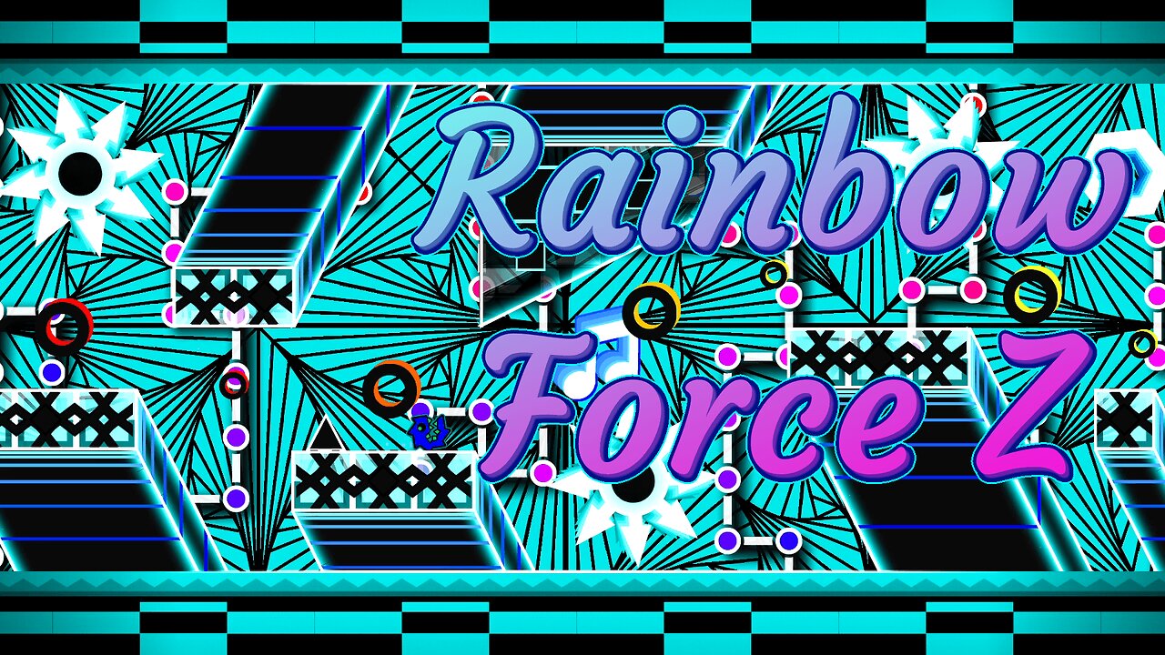 "Rainbow Force Z" (Demon) 100% by Alkatraz [Coins/Clicks] | Geometry Dash