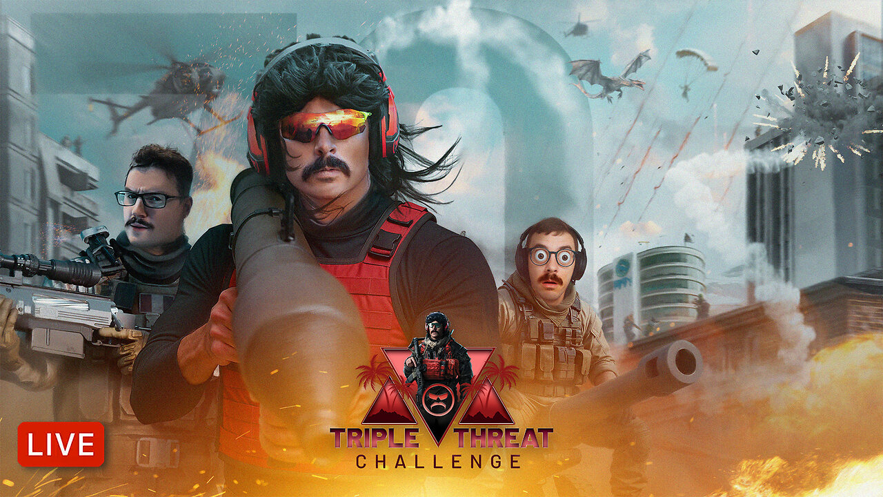🔴LIVE - DR DISRESPECT - TRIPLE THREAT CHALLENGE - WINNING AT EVERYTHING