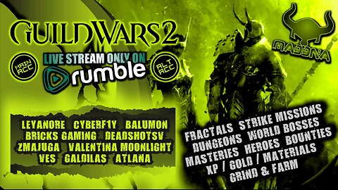 GUILD WARS 2 MASH UP solo/coop ft LEYANORE, BALUMON last 2 hr's available on Leya's and Balu streams