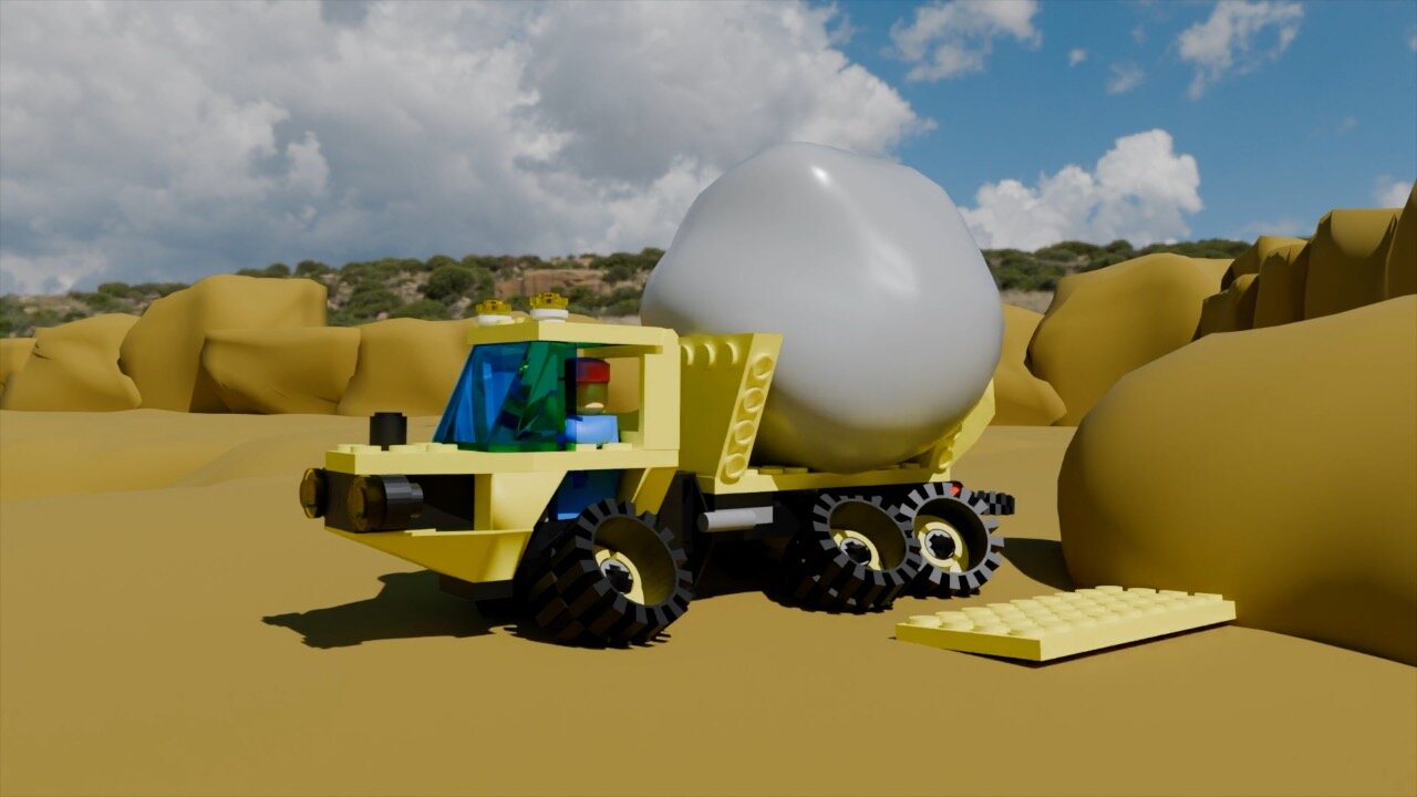 3D Lego Animation - Excavator Crusher
