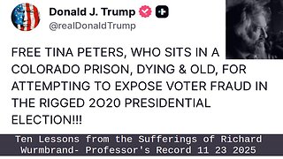 Ten Lessons from the Sufferings of Richard Wurmbrand- Professor's Record 11 23 2025