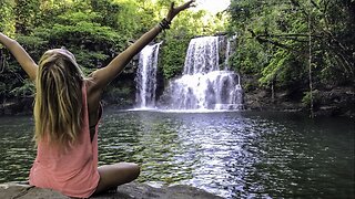 Meditation For Positivity & Peace ♥ Guided Meditation - Klong Chao Waterfall