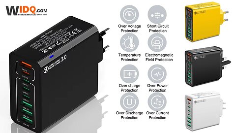 🔌 Super 8-in-1 PD25W/QC18W USB Charger – Fast, Compact & Safe! ⚡