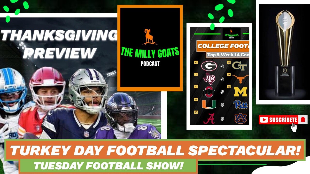 CFP Rankings Reaction, NFL Thanksgiving Preview, & CFB Week 14 Pick ‘Em