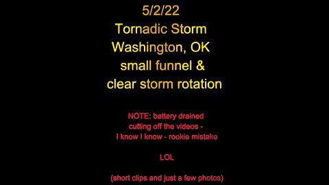5-2-22 Washington, OK storm circulation