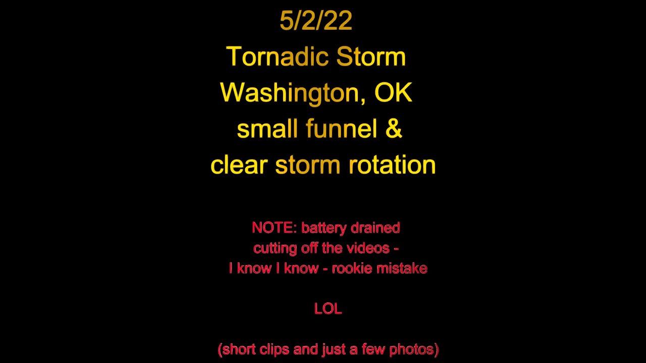 5-2-22 Washington, OK storm circulation