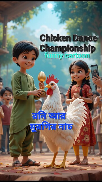 Chicken Dance Championship | রনি আর মুরগির নাচ #ChickenDance #shortsvideo #funnycartoon
