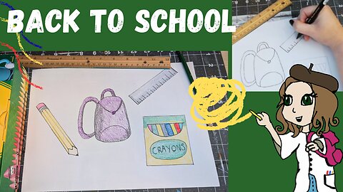 How To Draw Back To School Supplies For Beginner Artists
