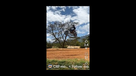 Slow motion motorcycle jump