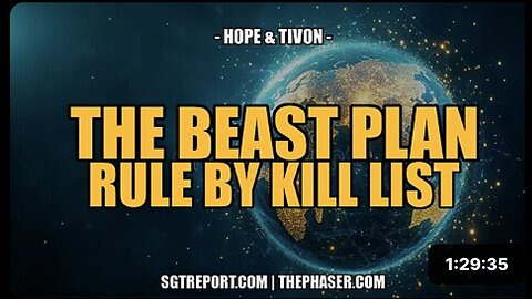 PALANTIR BEAST PLAN: RULE BY KILL LIST -- Hope & Tivon