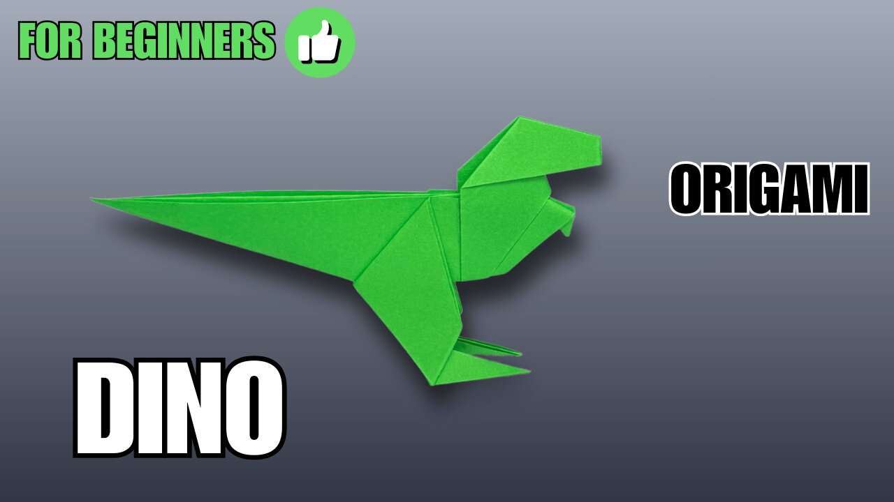 How to Make an Origami Dinosaur 🦖 | Easy Step-by-Step Tutorial | Easy Origami Dinosaur Tutorial