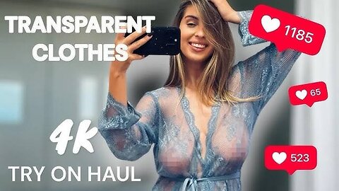 See-Through lingerie | try on Fishnet lingerie | 4K Transparent Try on Haul