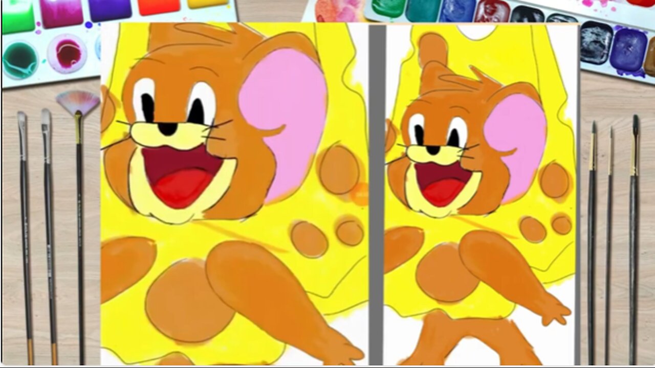 How to draw Jerry using android phone | Tom and Jerry